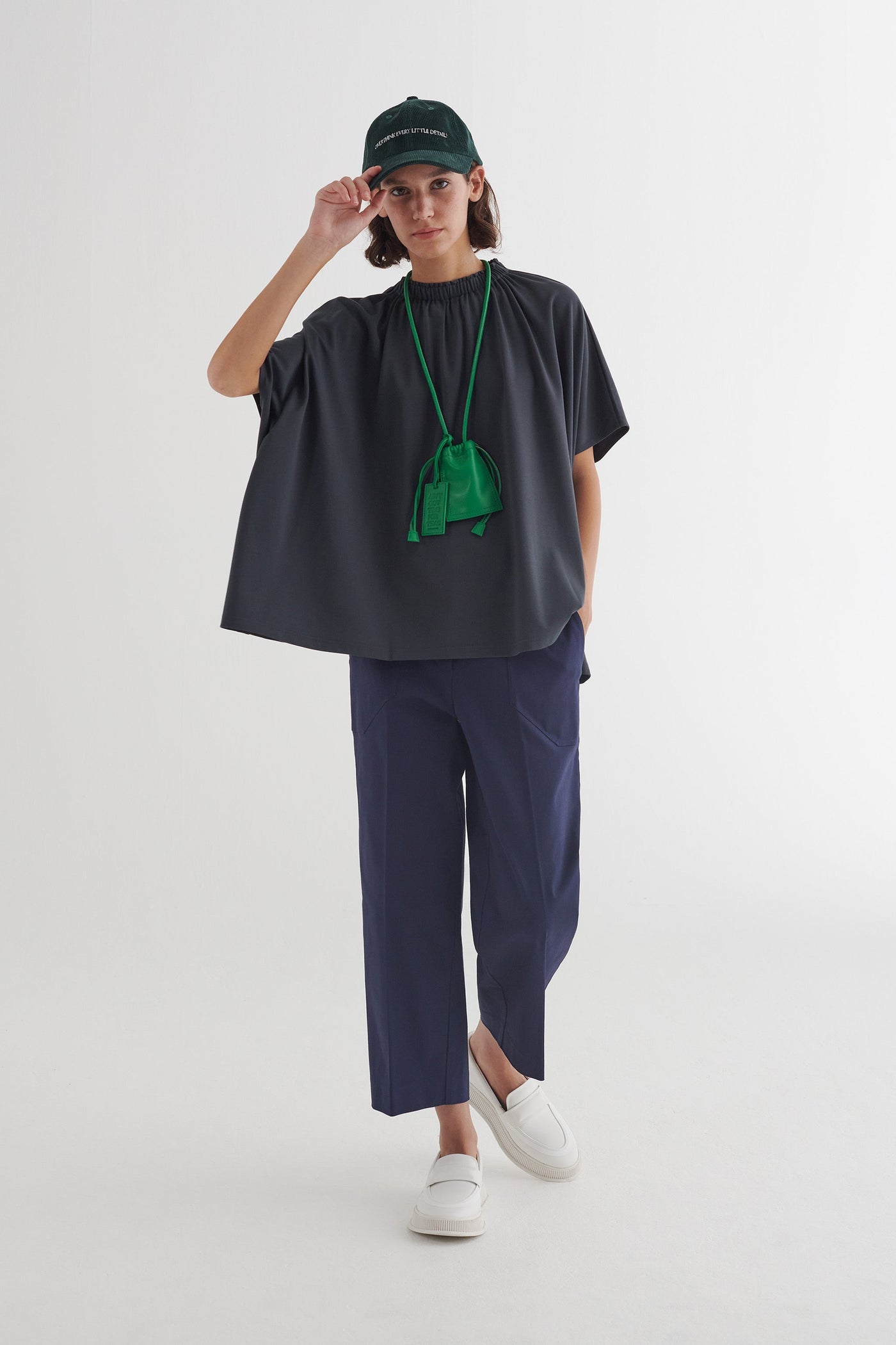 twill crop trousers